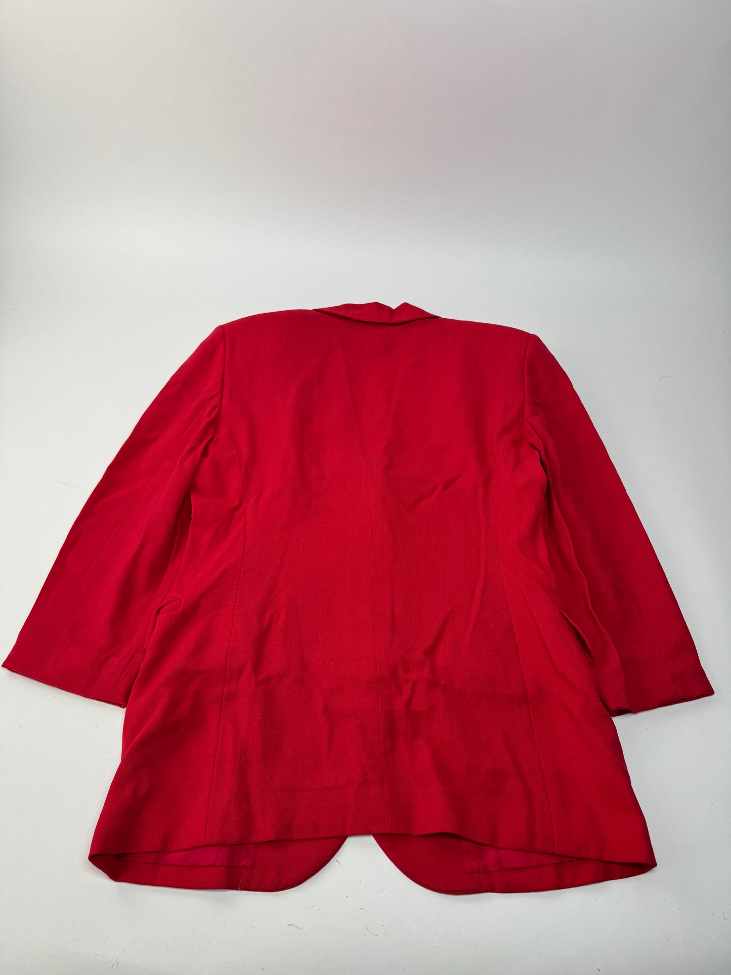 Vintage Balenciaga Silk Blazer / Trench Red L