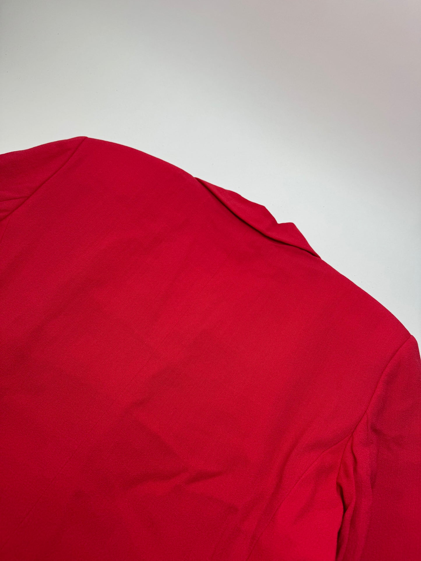 Vintage Balenciaga Silk Blazer / Trench Red L