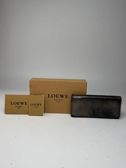 Vintage Loewe Madrid Leather Wallet Anthracite