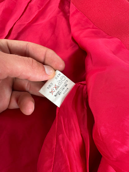 Vintage Balenciaga Silk Blazer / Trench Red L