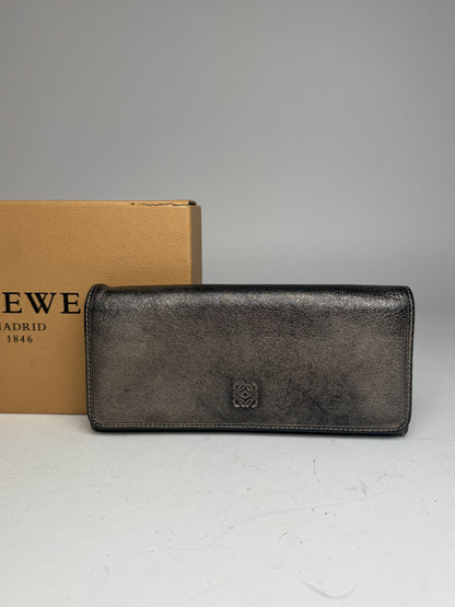 Vintage Loewe Madrid Leather Wallet Anthracite