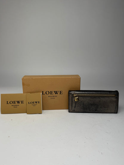 Vintage Loewe Madrid Leather Wallet Anthracite