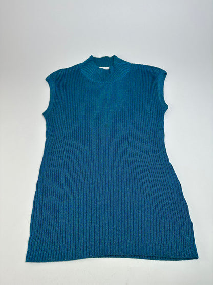 Vintage Turtleneck Dior Wool Top Blue Green L