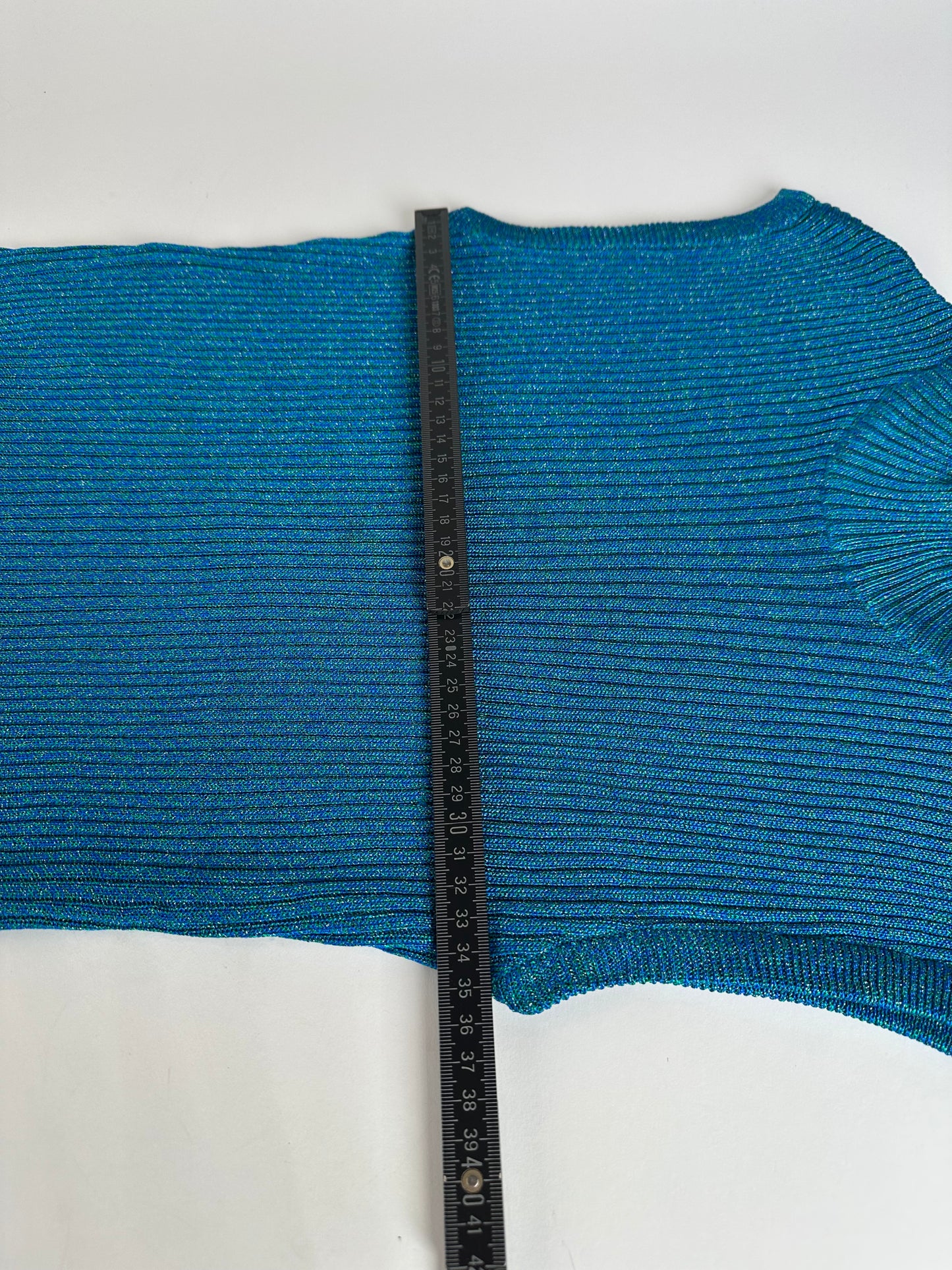Vintage Turtleneck Dior Wool Top Blue Green L