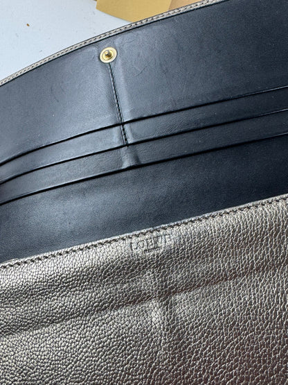 Vintage Loewe Madrid Leather Wallet Anthracite