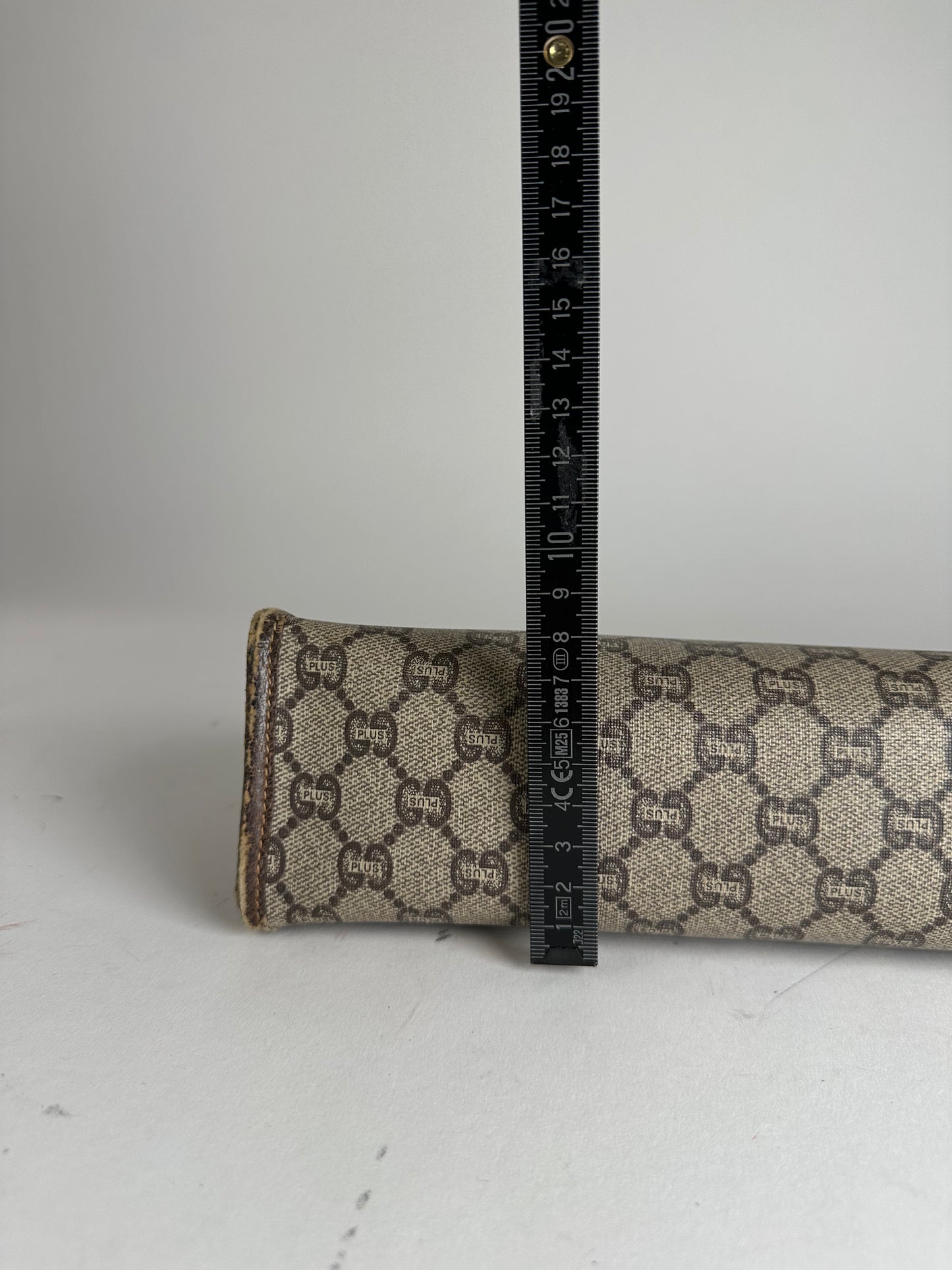 Vintage Gucci Leather Clutch Grey Brown