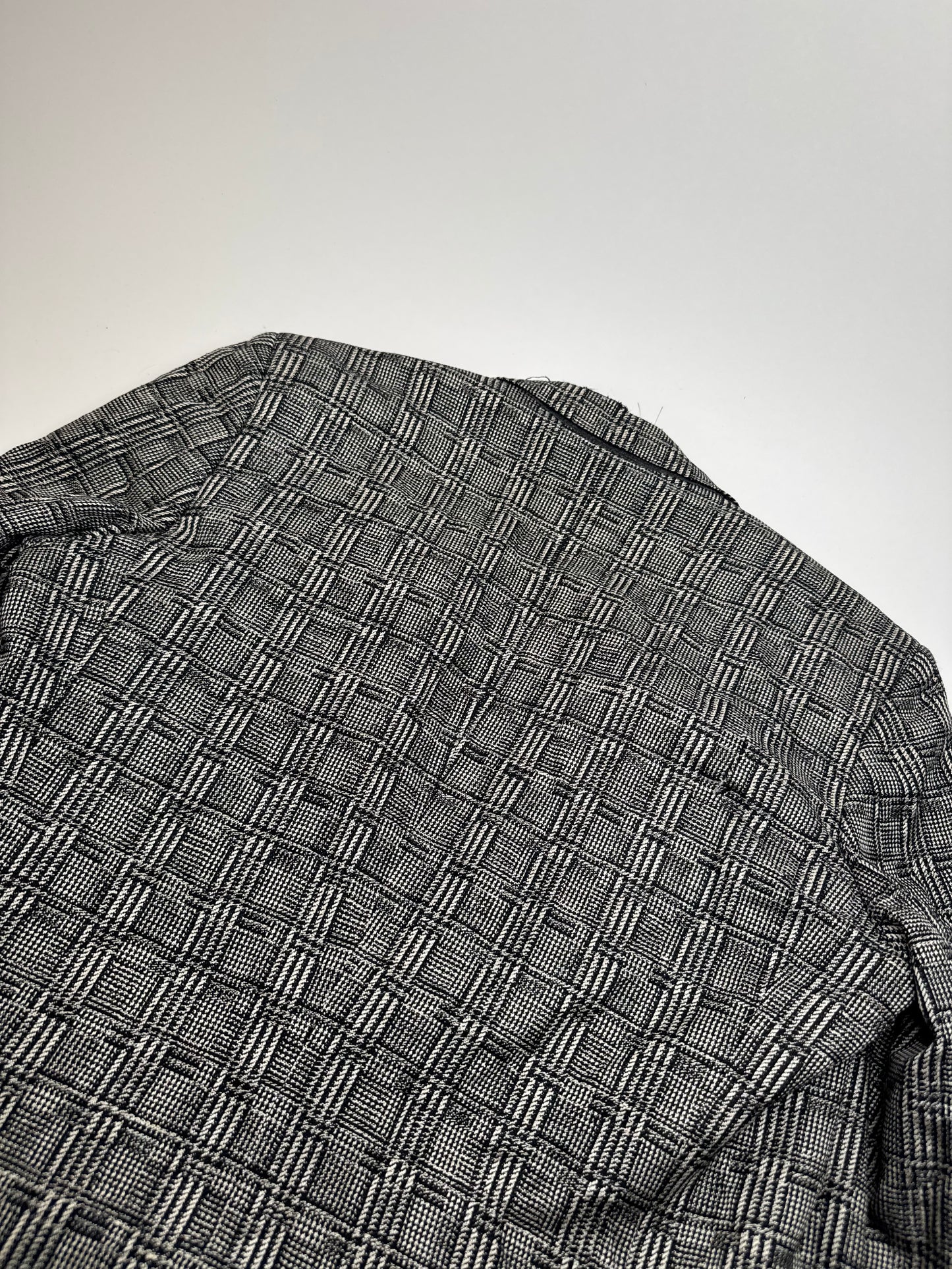Vintage Balenciaga Checked Wool Blazer Grey White