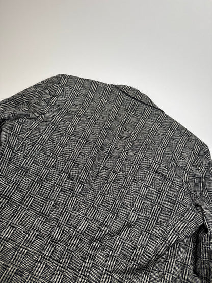 Vintage Balenciaga Checked Wool Blazer Grey White