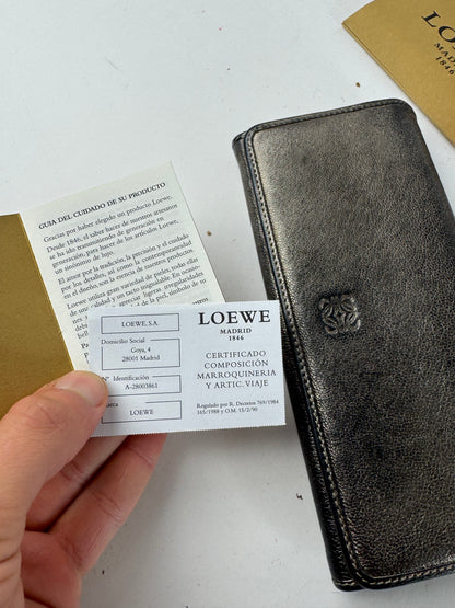 Vintage Loewe Madrid Leather Wallet Anthracite