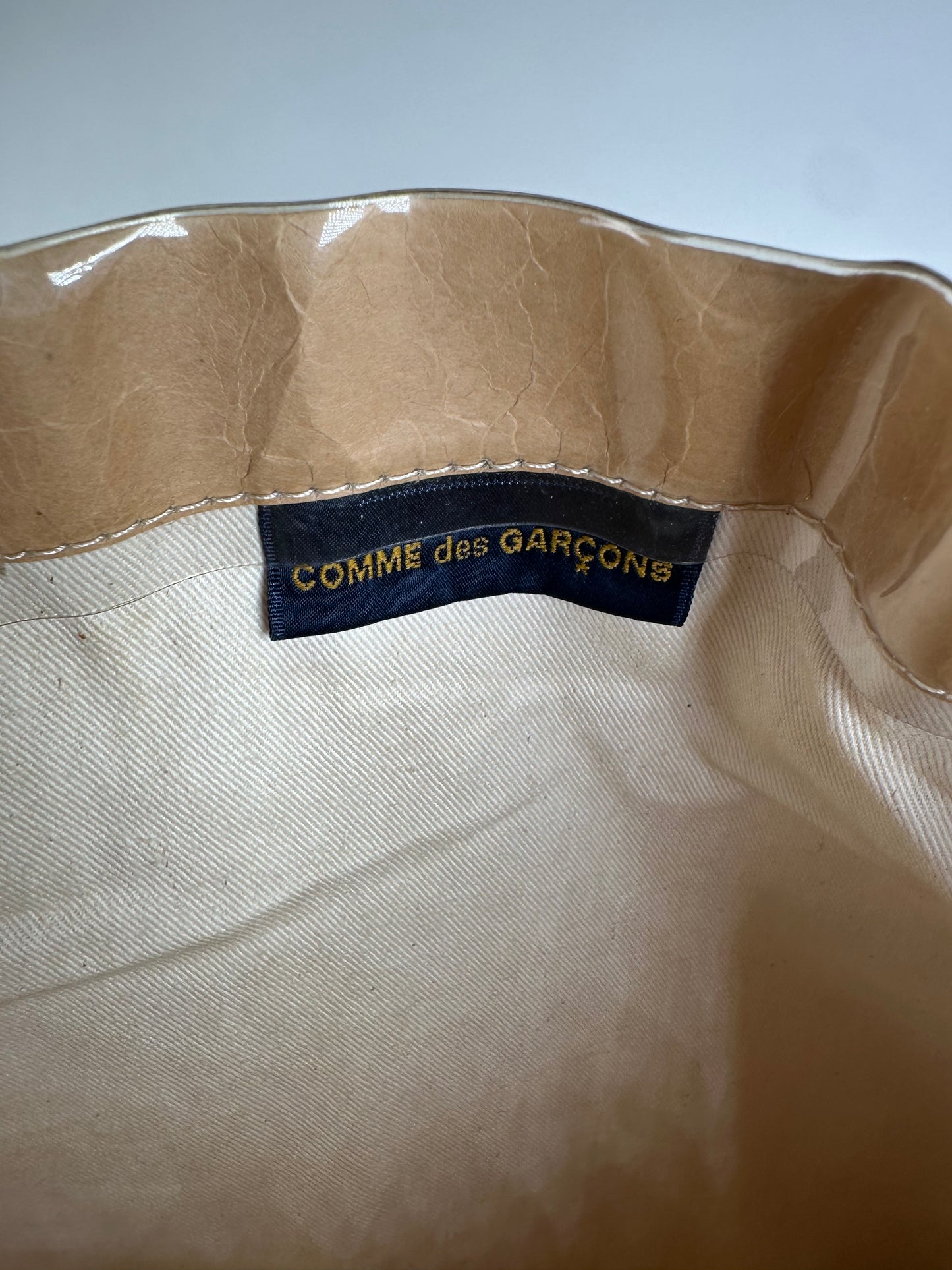 Vintage Comme Des Garcons Paper Tote Bag Tan