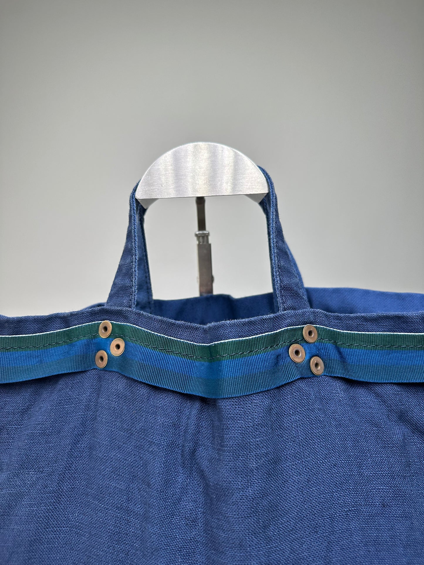 Vintage Comme des Garçons Cotton Canvas Tote Cobalt Blue Silver