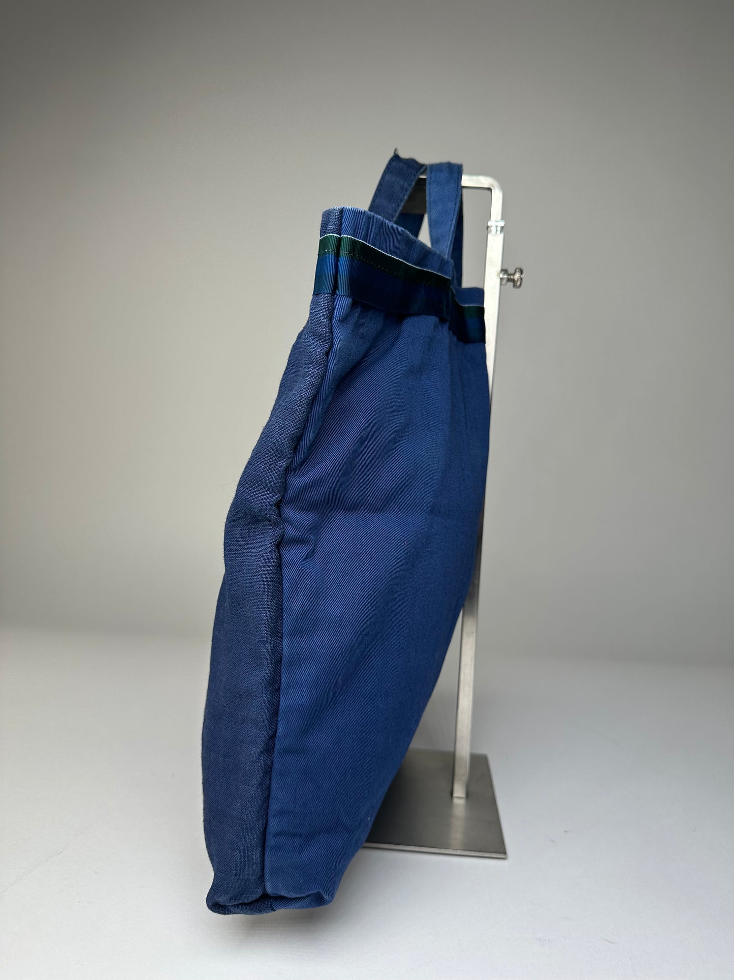 Vintage Comme des Garçons Cotton Canvas Tote Cobalt Blue Silver
