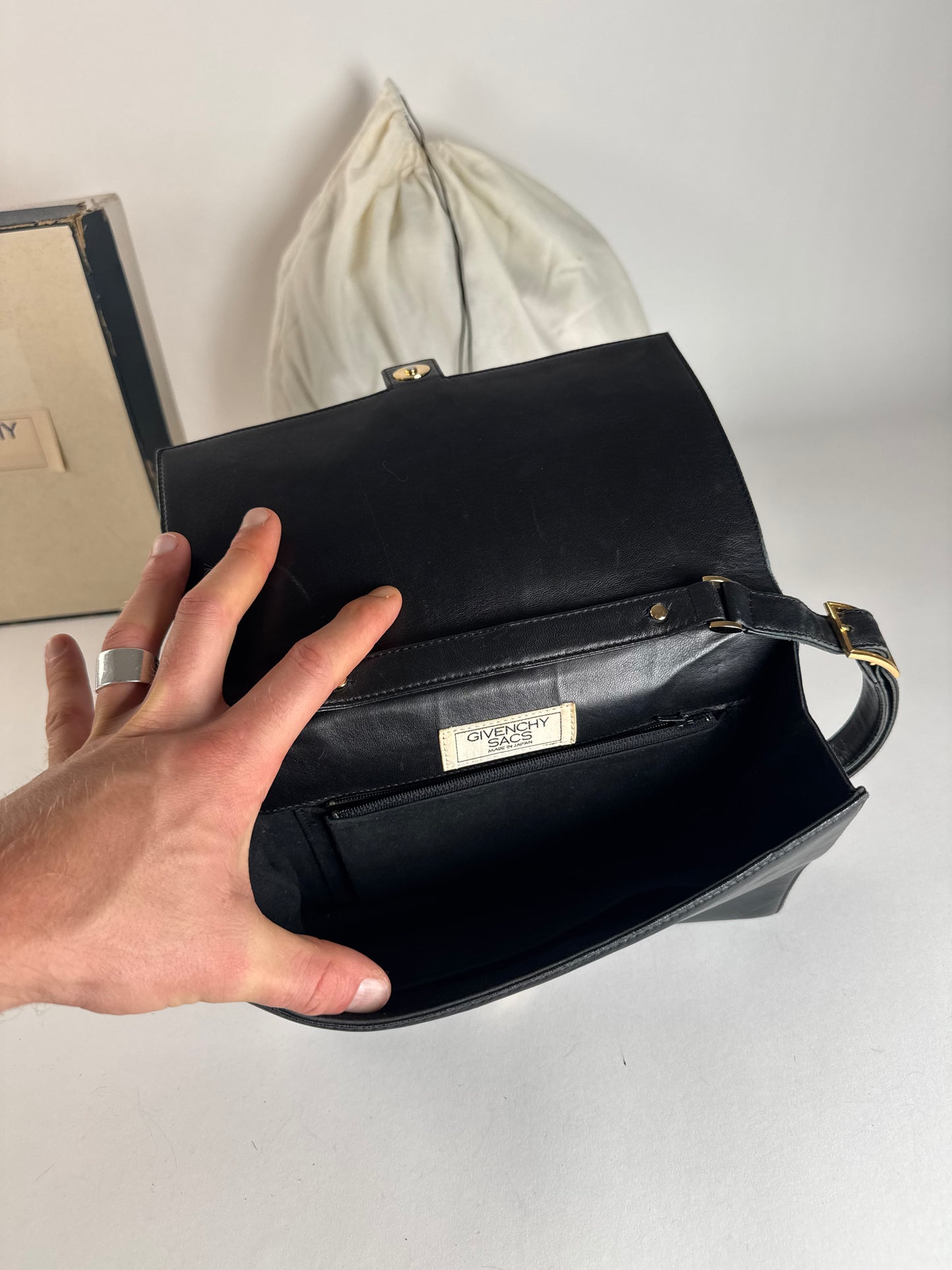 Vintage Givenchy Multiway Leather Bag Black