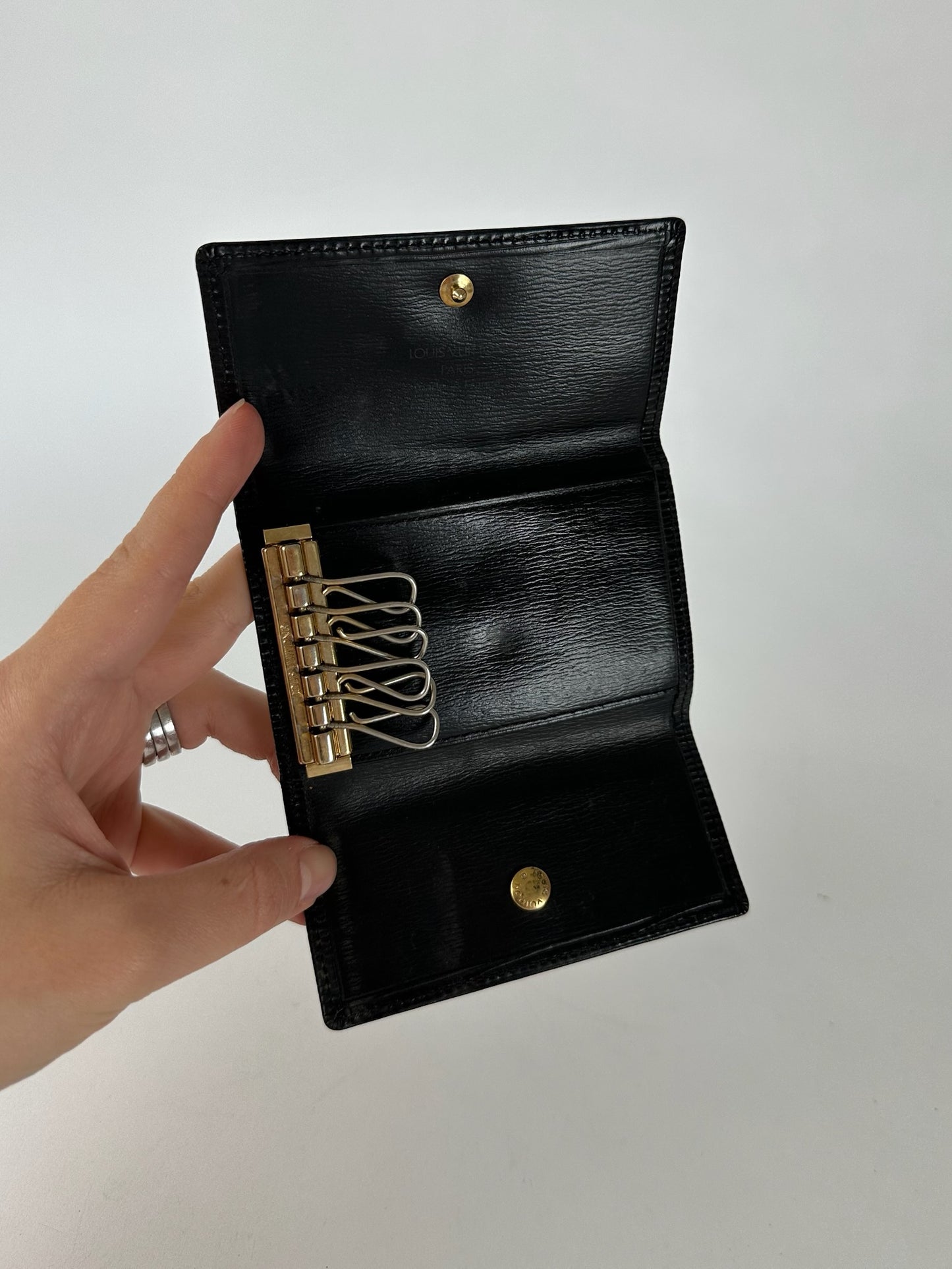 Vintage Louis Vuitton EPI Leather Key Holder Black