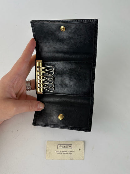Vintage Louis Vuitton EPI Leather Key Holder Black