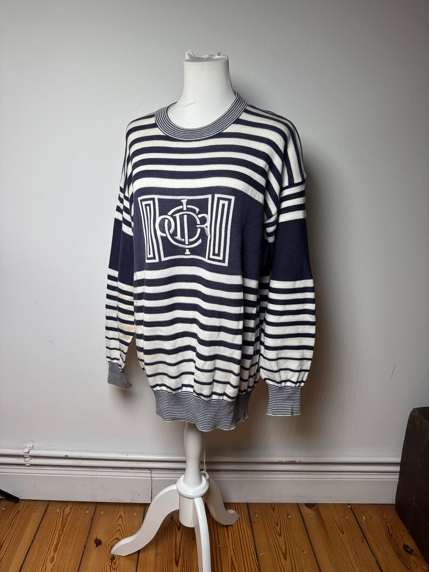 Vintage Dior Abstract Men’s Sweater Black White M