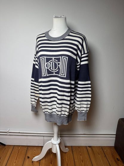 Vintage Dior Abstract Men’s Sweater Black White M