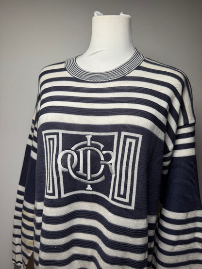 Vintage Dior Abstract Men’s Sweater Black White M