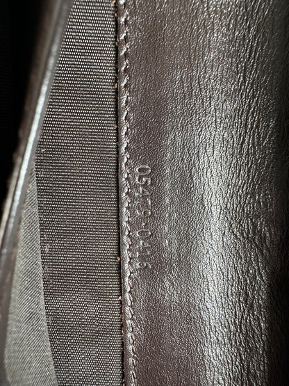 Vintage Gucci Monogram Long Jackie Wallet Beige Brown