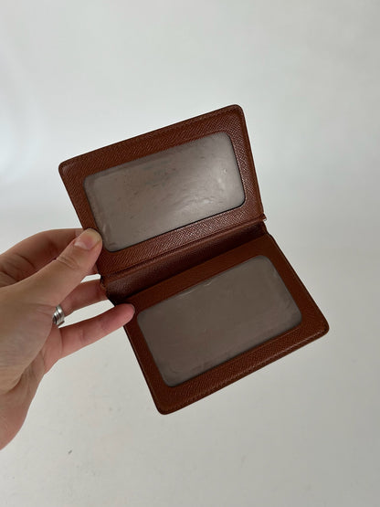 Vintage Louis Vuitton leather Monogram Card Holder Brown