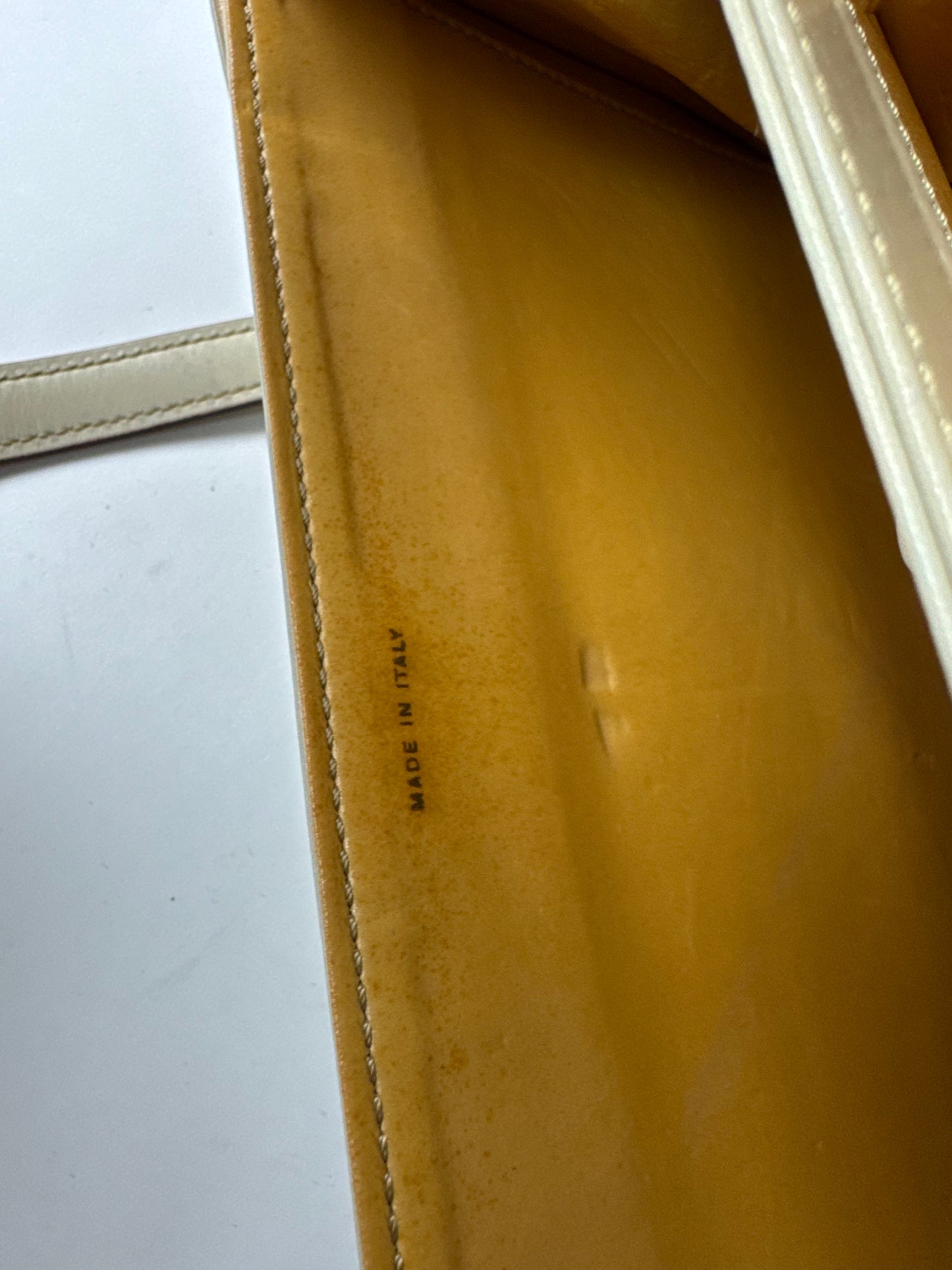 Vintage Celine Leather Handbag White