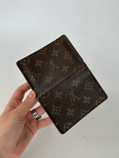 Vintage Louis Vuitton leather Monogram Card Holder Brown