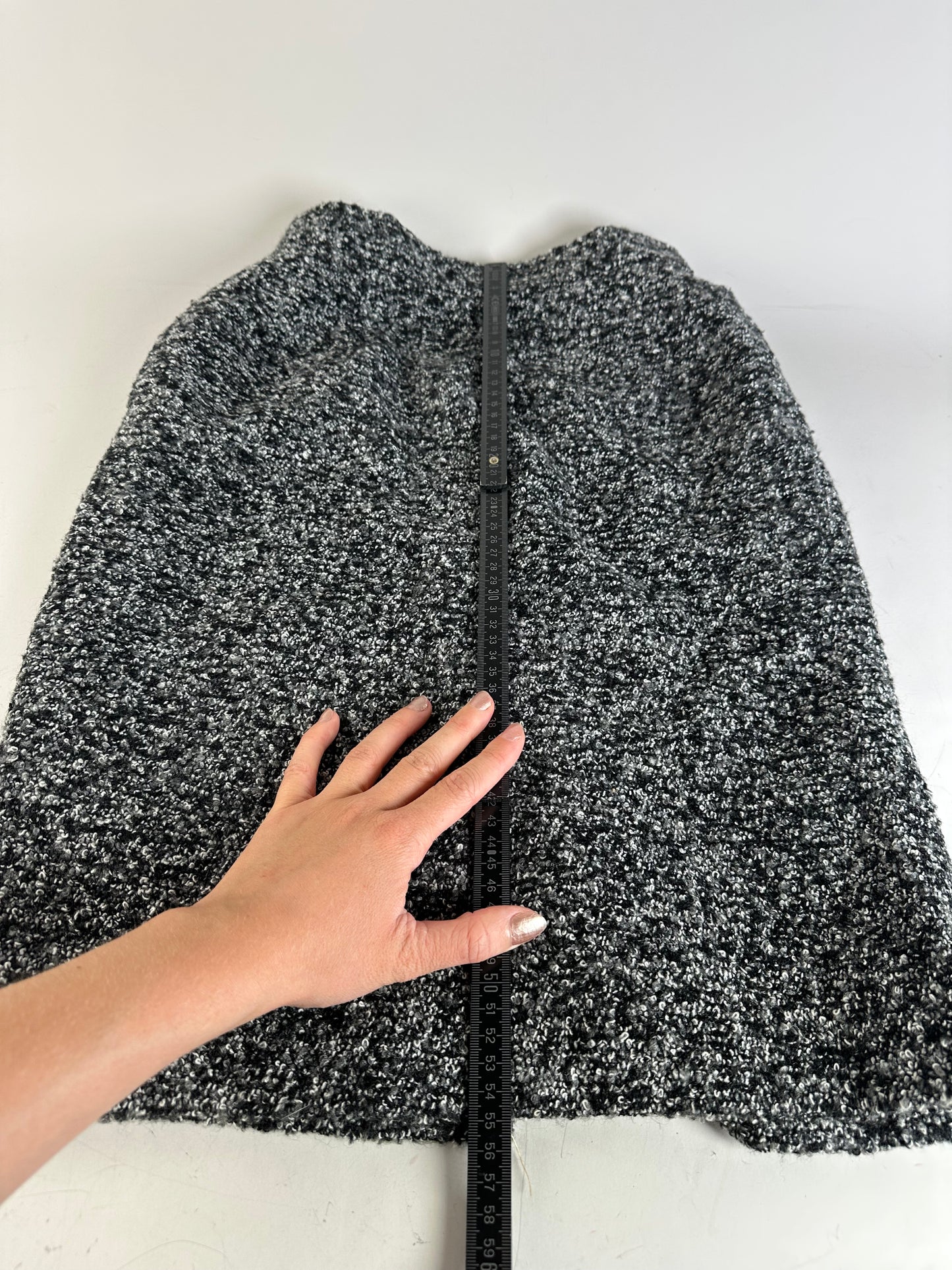 Vintage Yves Saint Laurent Wool Blend Dress Black White XS