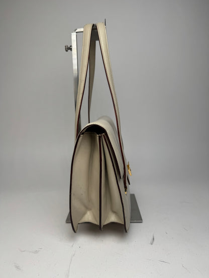 Vintage Celine Leather Handbag White