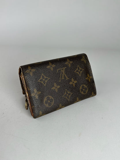 Vintage Louis Vuitton Leather Monogram Wallet Brown