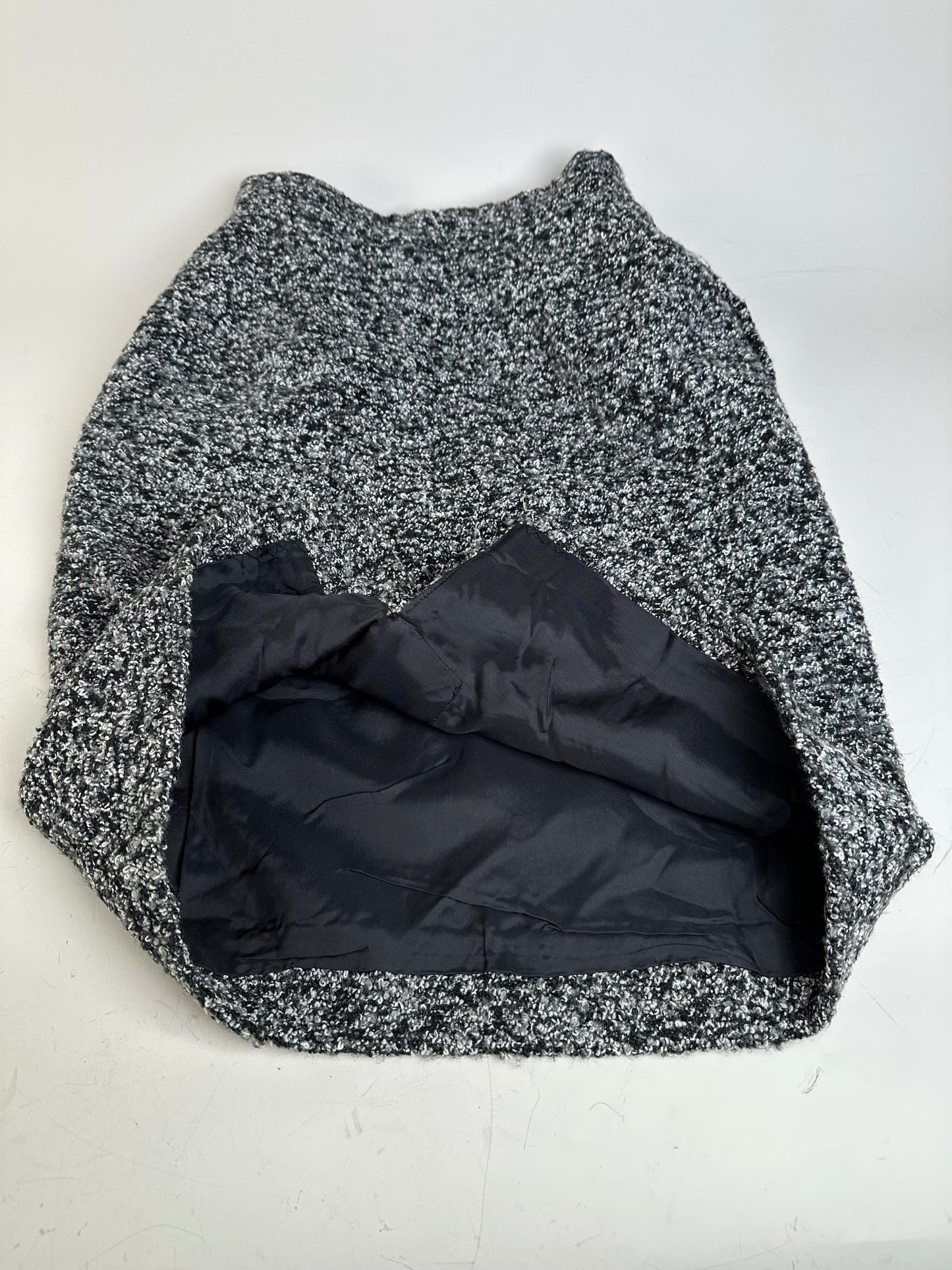 Vintage Yves Saint Laurent Wool Blend Dress Black White XS