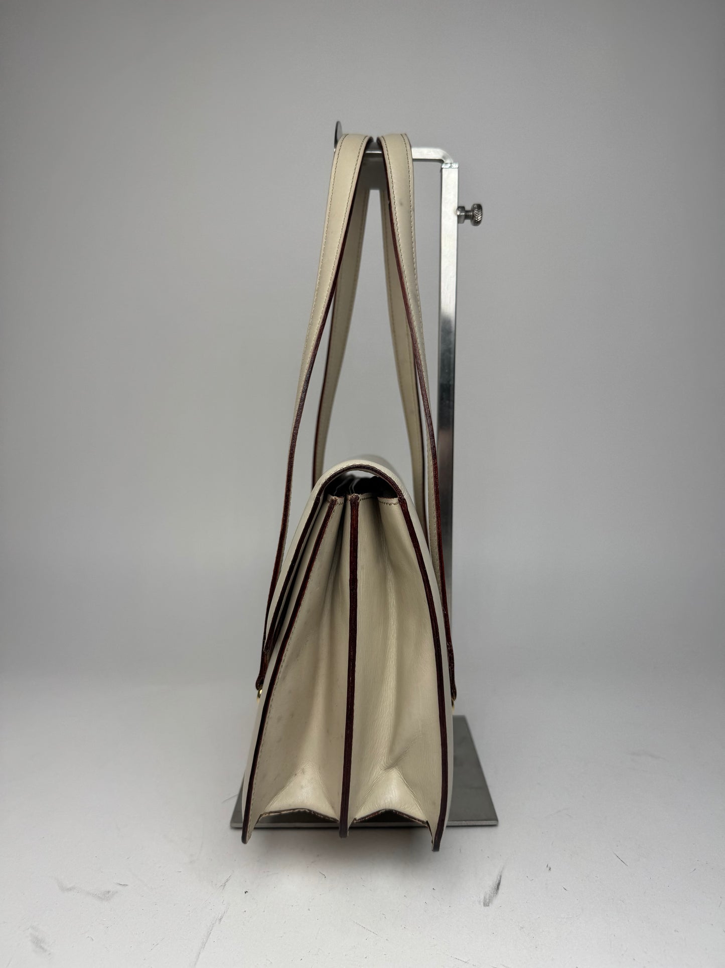 Vintage Celine Leather Handbag White