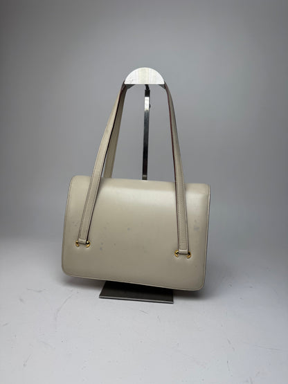 Vintage Celine Leather Handbag White