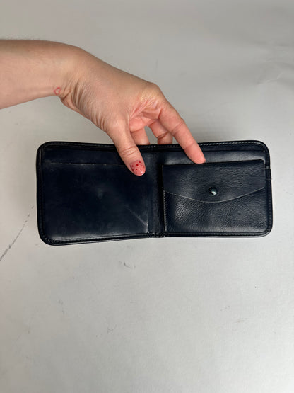 Vintage Dior Oblique Monogram Wallet Beige Navy
