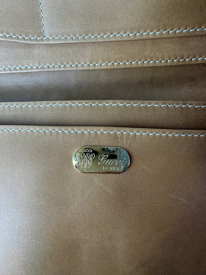 Vintage Gucci GG Plus Bifold Wallet Late 1970s Brown Beige
