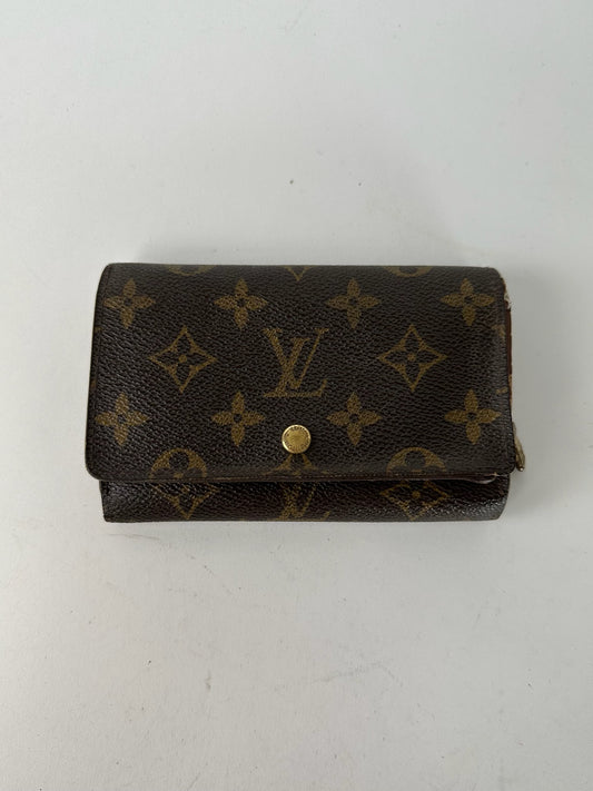 Vintage Louis Vuitton Leather Monogram Wallet Brown