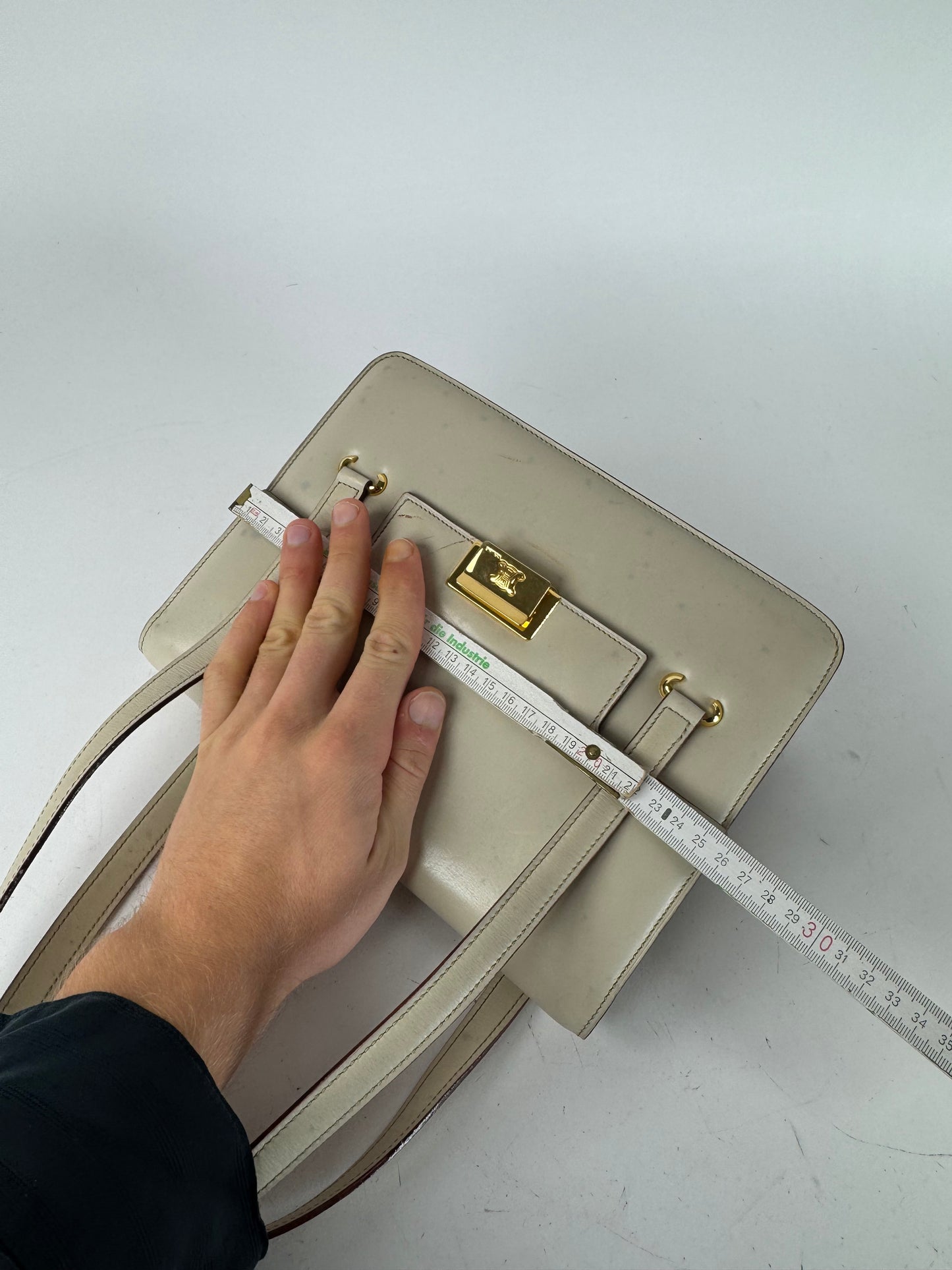 Vintage Celine Leather Handbag White