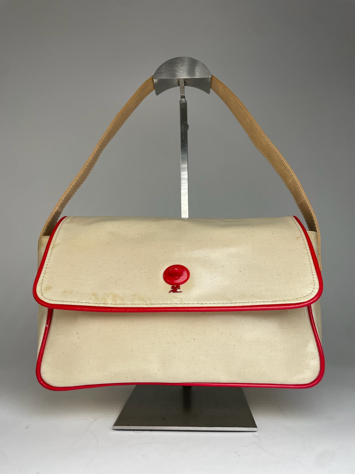 Vintage Courreges Patent Leather Bag White