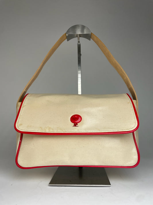 Vintage Courreges Patent Leather Bag White