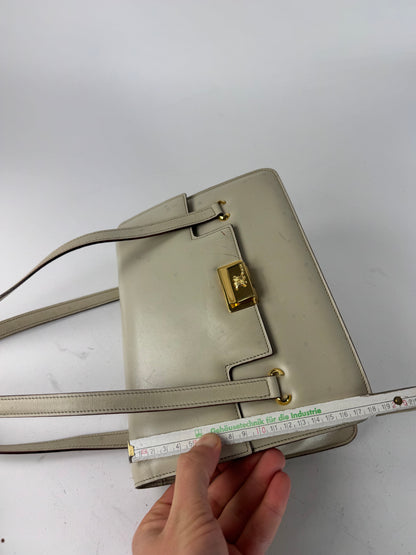 Vintage Celine Leather Handbag White