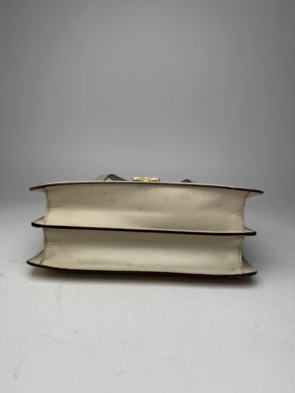 Vintage Celine Leather Handbag White