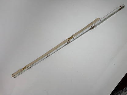 Vintage Celine Paris Leather Belt white