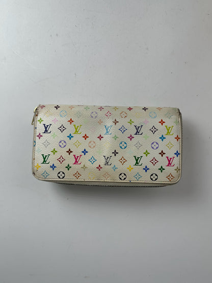 Vintage Louis Vuitton Murakami Leather Wallet White