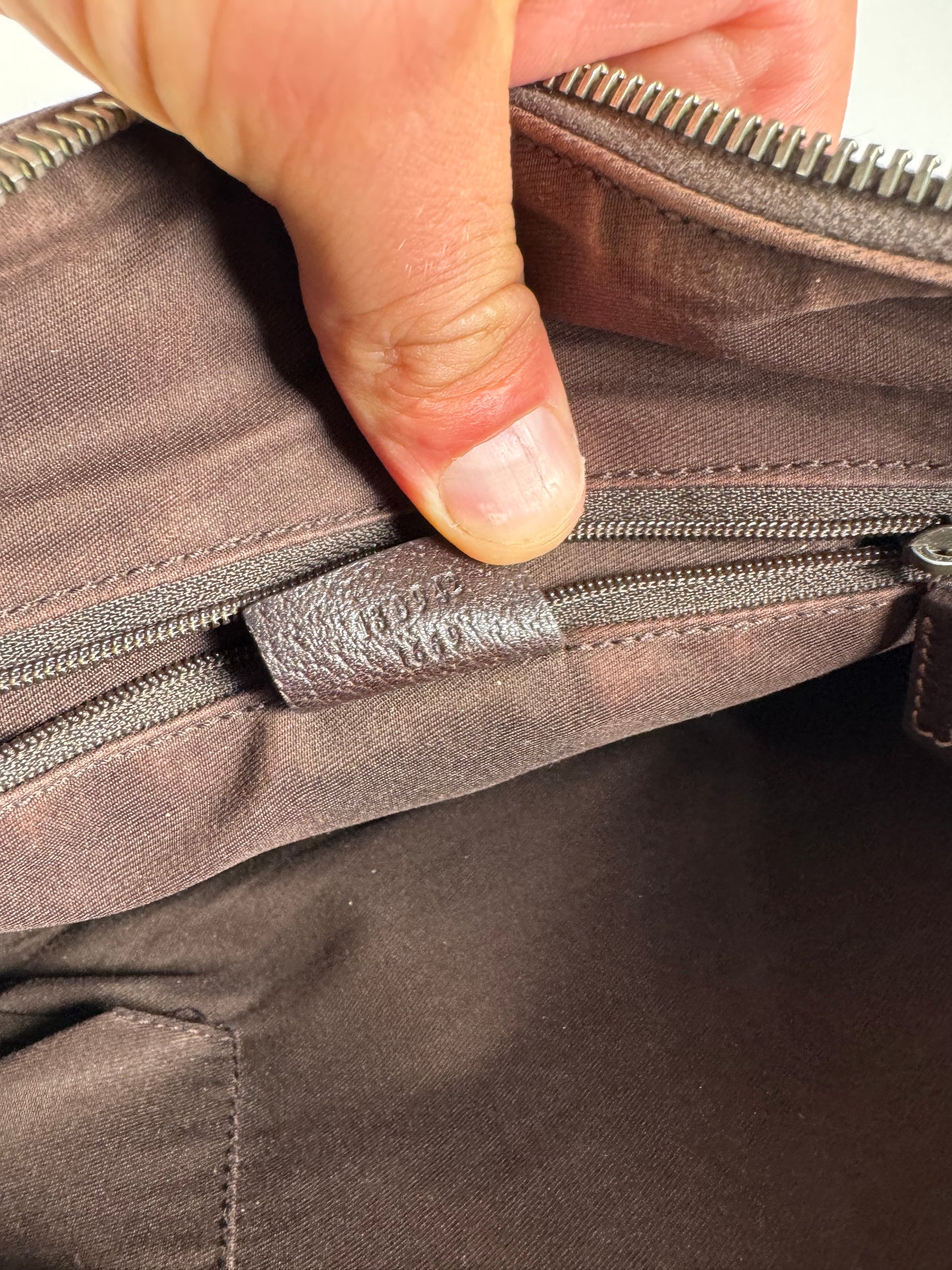 Sac eBay vintage en toile et cuir Monogrammé Gucci beige marron