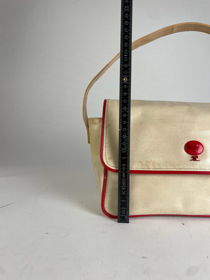 Vintage Courreges Patent Leather Bag White
