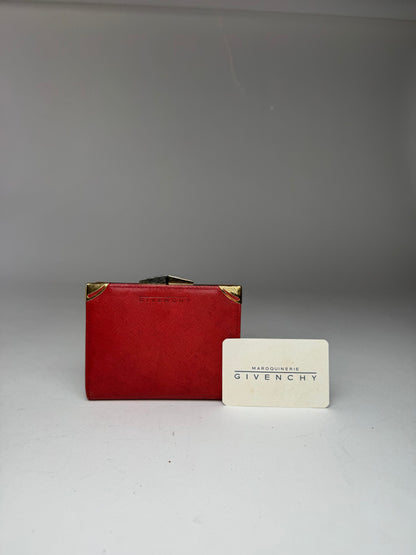 Vintage  Givenchy GV3 leather wallet Red