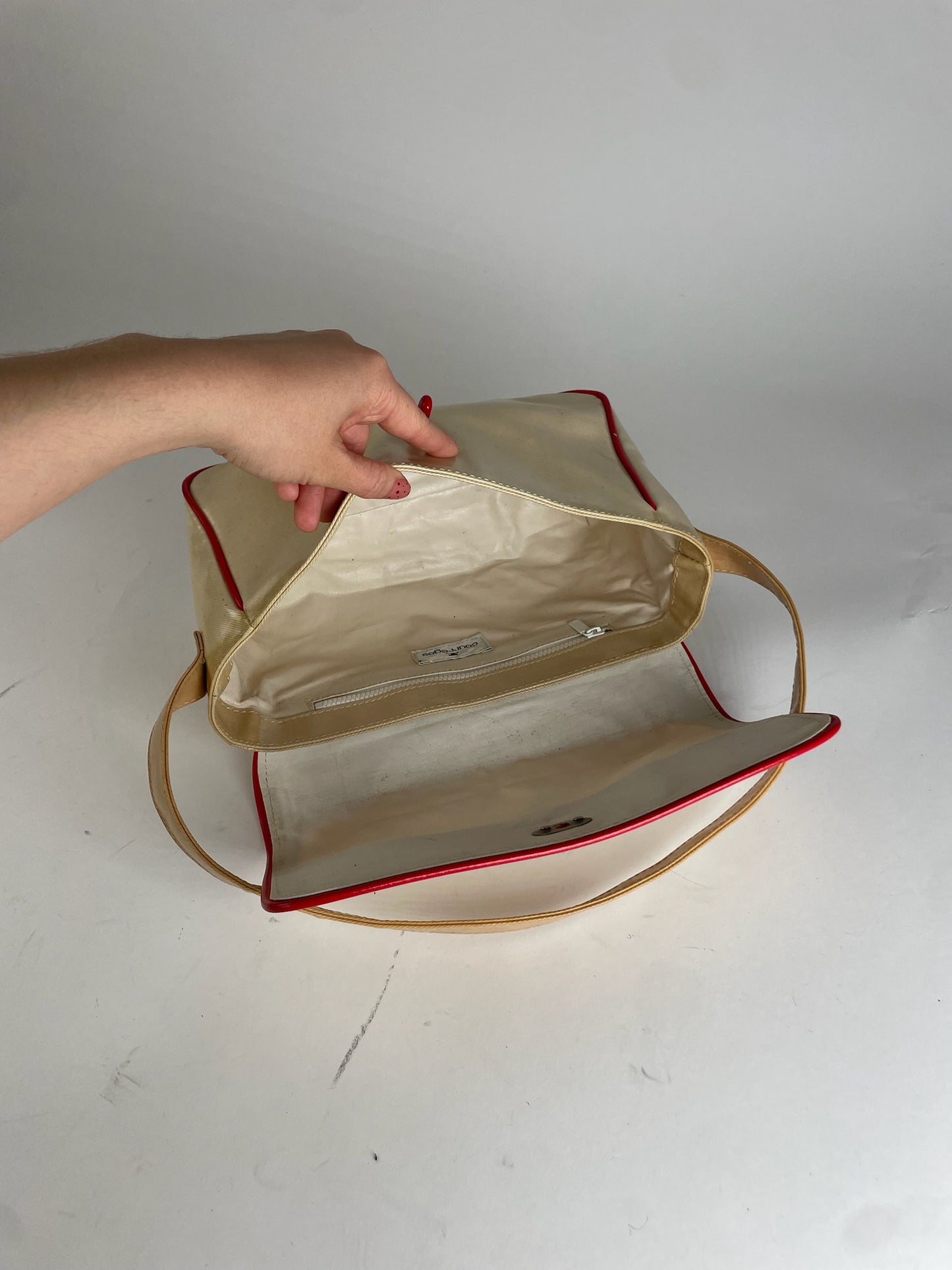 Vintage Courreges Patent Leather Bag White