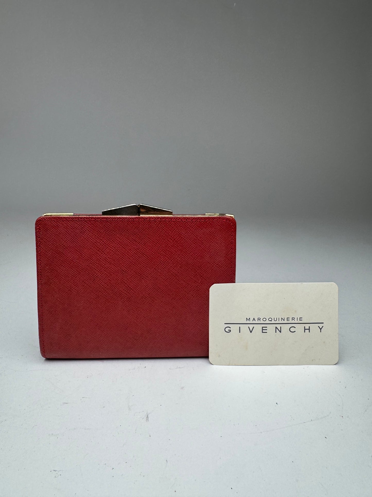 Vintage  Givenchy GV3 leather wallet Red