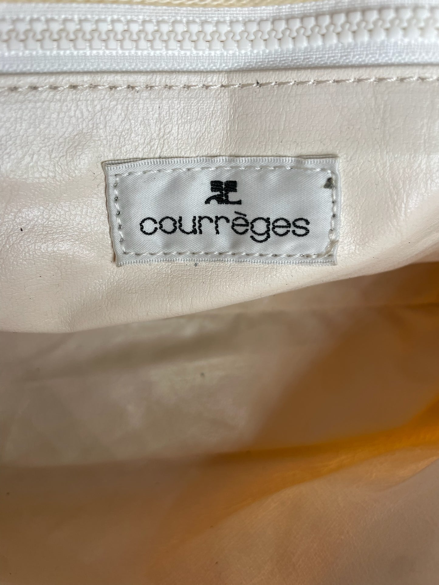 Vintage Courreges Patent Leather Bag White