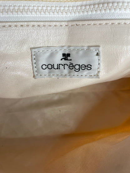 Vintage Courreges Patent Leather Bag White