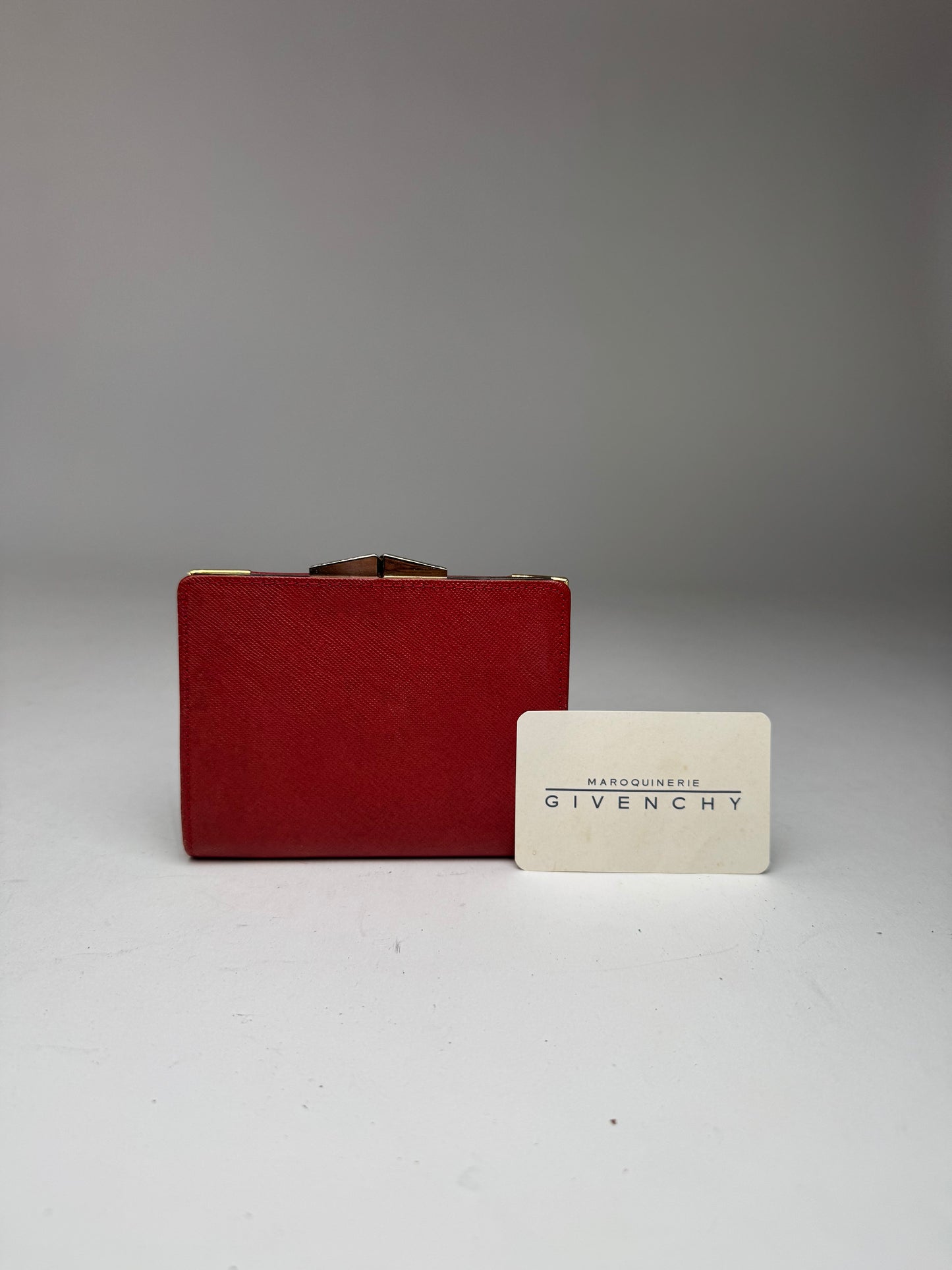 Vintage  Givenchy GV3 leather wallet Red